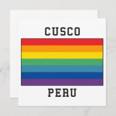 Cuzco, Peru Vlag Kaart (Voorkant / Achterkant)
