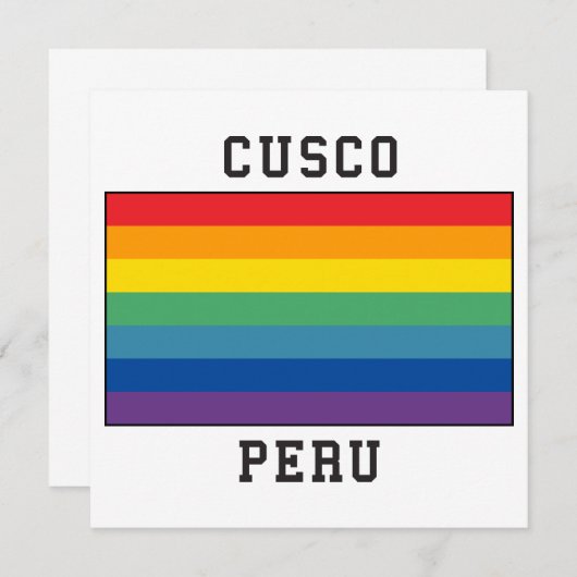Cuzco, Peru Vlag Kaart (Voorkant / Achterkant)