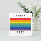 Cuzco, Peru Vlag Kaart (Staand voorkant)