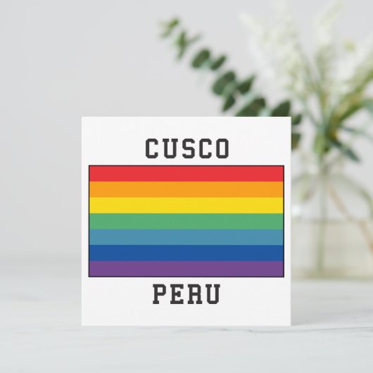 Cuzco, Peru Vlag Kaart (Staand voorkant)