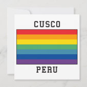 Cuzco, Peru Vlag Kaart (Voorkant)