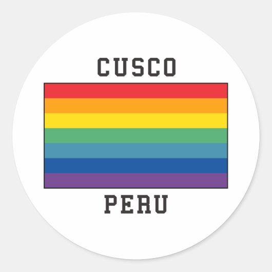 Cuzco, Peru Vlag Ronde Sticker (Voorkant)
