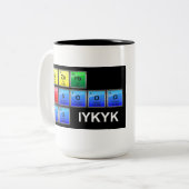 CuZnPb - Mug Tweekleurige Koffiemok (Voorkant links)