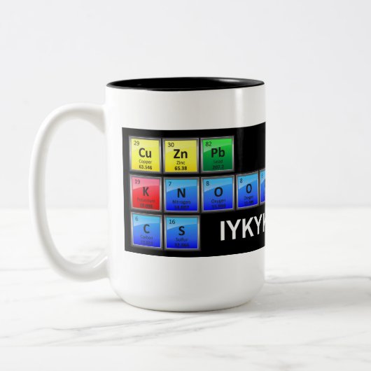 CuZnPb - Mug Tweekleurige Koffiemok (Links)