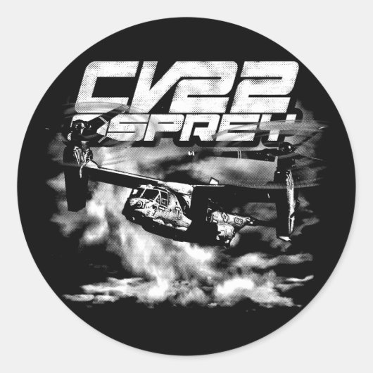 CV-22 OSPREY Classic Ronde Sticker Sticker (Voorkant)
