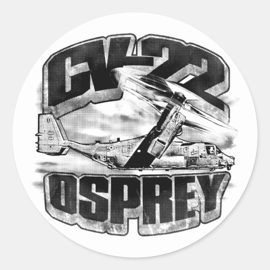CV-22 OSPREY Classic Ronde Sticker Sticker (Voorkant)