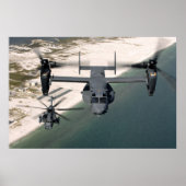 CV-22 Osprey en MH-53 Pave Low Vliegtuig Poster (Voorkant)