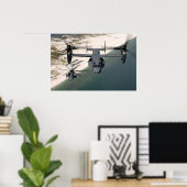 CV-22 Osprey en MH-53 Pave Low Vliegtuig Poster (Thuiskantoor)