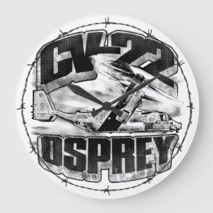 CV-22 OSPREY Grote Klok Acryl Wandklok