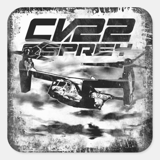 CV-22 OSPREY Square Sticker Sticker (Voorkant)