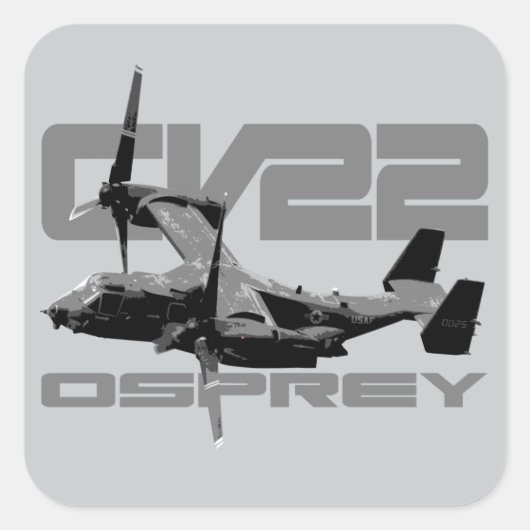 CV-22 OSPREY Square Stickers (Voorkant)