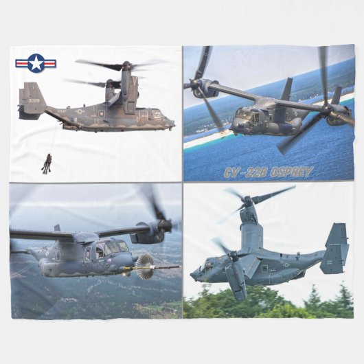CV-22B OSPREY FLEECE DEKEN (Voorkant (Horizontaal))