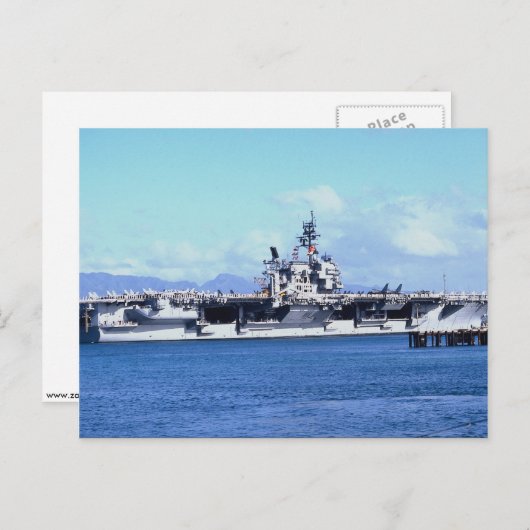 CV-64 Constellation at Pearl Harbour, VS. Briefkaart (Voorkant / Achterkant)