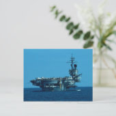 CV-66 "USS America" ontmanteling in 1996, stern Briefkaart (Staand voorkant)