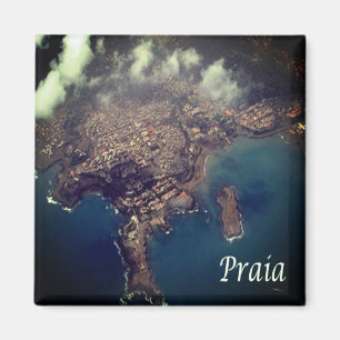 CV - Kaapverdië - Praia - uitzicht vanuit de lucht Magneet