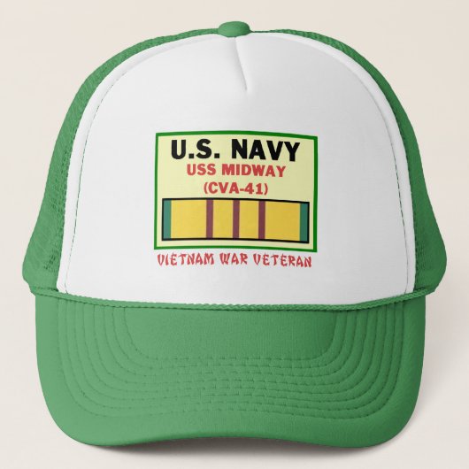 CVA-41 MIDWAY VIETNAM WAR VET TRUCKER PET (Voorkant)