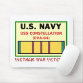 CVA-64 CONSTELLATION VIETNAM WAR VET MUISMAT (Met muis)