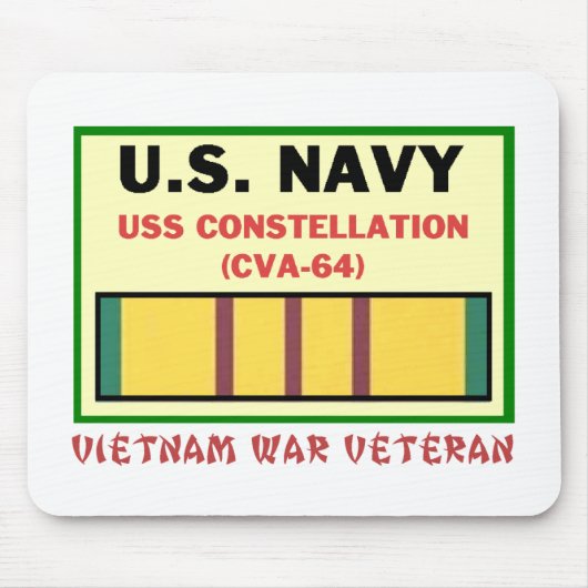 CVA-64 CONSTELLATION VIETNAM WAR VET MUISMAT (Voorkant)