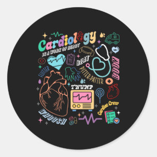 CVICU hartverpleegkundige retro-anatomie cardiolog Ronde Sticker