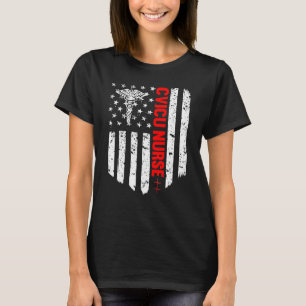 Cvicu Nurse American Flag Patriotic Rn geregistree T-shirt