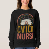 CVICU Nurse Boho Bohemian Rainbow Nursing School Trui (Voorkant)