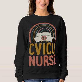 CVICU Nurse Boho Bohemian Rainbow Nursing School Trui