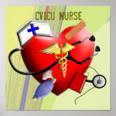 CVICU Nurse Canvas Art Poster (Voorkant)