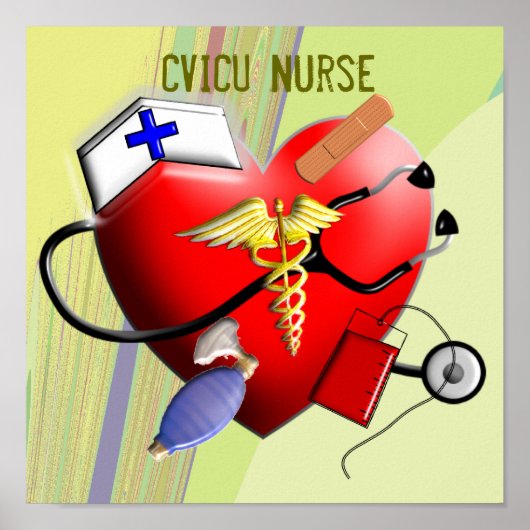 CVICU Nurse Canvas Art Poster (Voorkant)