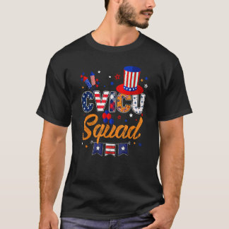 CVICU Squad 4th July CVICU Nurse RN Matching Indep T-shirt