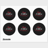 Cvicu Team Cardiovasculair ICU geregistreerd Ronde Sticker (Vel)