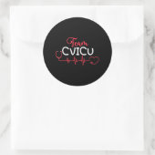 Cvicu Team Cardiovasculair ICU geregistreerd Ronde Sticker (Tas)
