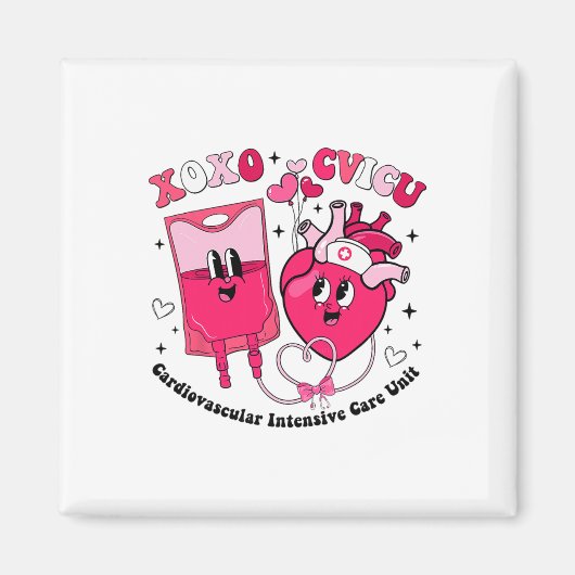 Cvicu Valentine's Day Cardiac Nurse Valentine Card Magneet (Voorkant)