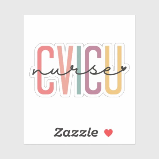 CVICU Verpleegkundige Cardiovasculaire Intensieve Sticker (Vel)
