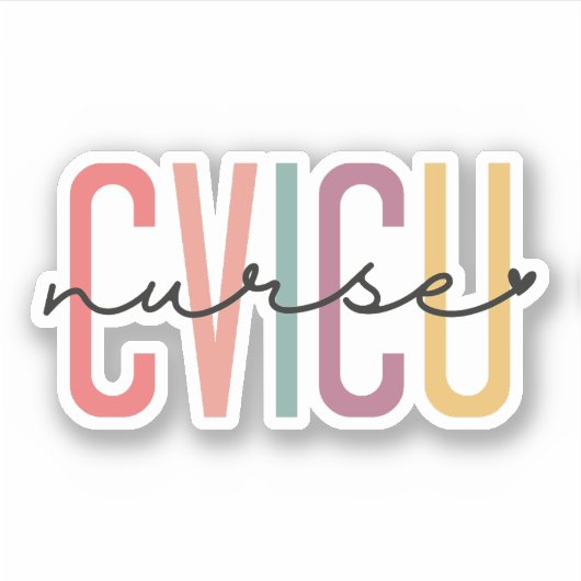 CVICU Verpleegkundige Cardiovasculaire Intensieve Sticker (Voorkant)