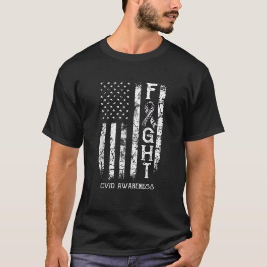 CVID Warrior US Flag T Shirt (Voorkant)