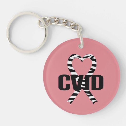 CVID Zebra Koolstof Sleutelhanger (Voorkant)