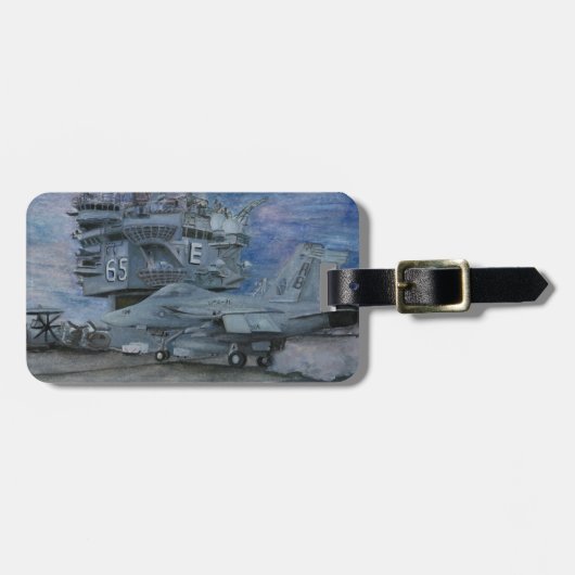 CVN-65 USS ENTERPRISE BAGAGELABEL (Voorkant horizontaal)