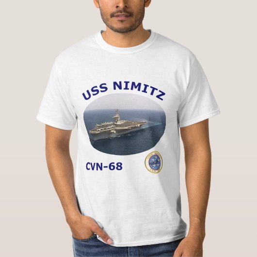 CVN 68 USS Nimitz Foto T Shirt (Voorkant)