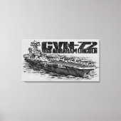 CVN-72 Abraham Lincoln gewikkeld doek Canvas Afdruk (Voorkant)