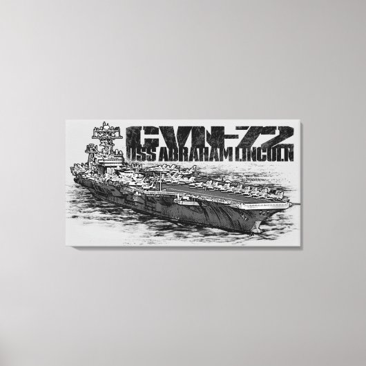 CVN-72 Abraham Lincoln gewikkeld doek Canvas Afdruk (Voorkant)