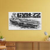 CVN-72 Abraham Lincoln gewikkeld doek Canvas Afdruk (Insitu (Woonkamer))