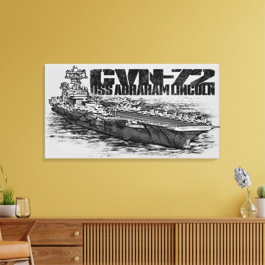 CVN-72 Abraham Lincoln gewikkeld doek Canvas Afdruk (Insitu (Woonkamer))