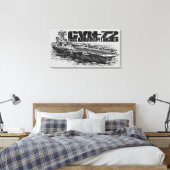 CVN-72 Abraham Lincoln gewikkeld doek Canvas Afdruk (Insitu (Slaapkamer))