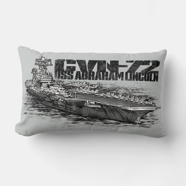 CVN-72 Abraham Lincoln Polyester Lumbaal Kussen 13 (Voorkant)