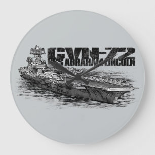 CVN-72 Abraham Lincoln Ronde (Grote) Wandklok