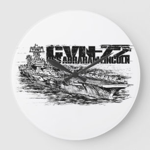 CVN-72 Abraham Lincoln Ronde (Grote) Wandklok