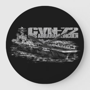 CVN-72 Abraham Lincoln Round (Grote) wandklok