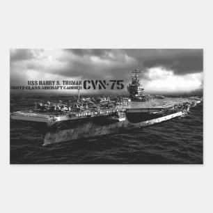 CVN-75 Harry S. Truman Rechthoek Stickers