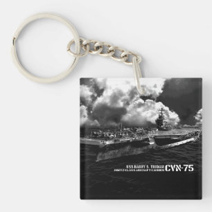 CVN-75 Harry S. Truman Square (dubbelzijdig) Keyc Sleutelhanger