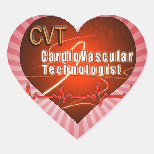 CVT HEART LOGO Cardiovasculaire technologie Hart Sticker (Voorkant)